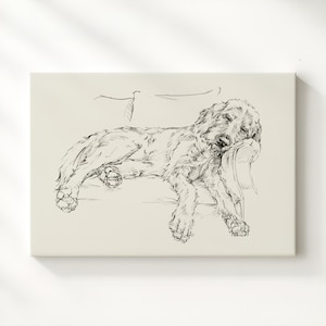 Goldendoodle Art Print - Goldendoodle Sketch Drawing by Ethan Harper -Dog Wall Art Prints For Nursery Decor-Doodle Dog Art Housewarming Gift image 4