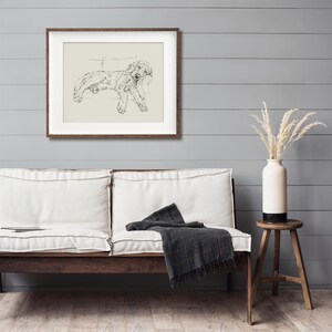 Goldendoodle Art Print - Goldendoodle Sketch Drawing by Ethan Harper -Dog Wall Art Prints For Nursery Decor-Doodle Dog Art Housewarming Gift image 3