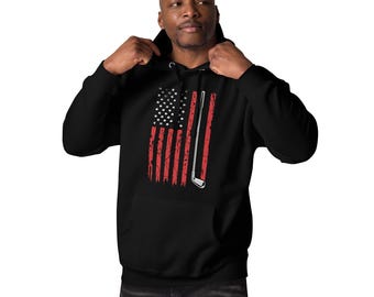 USA Flag and Golf club Unisex Hoodie