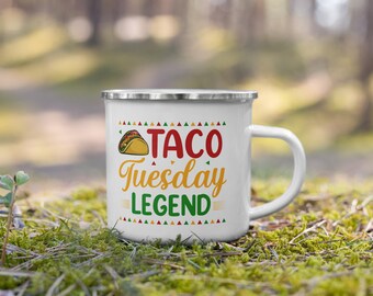 Taco Tuesday Legend Enamel Mug
