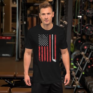 Unisex USA Flag and Golf club t-shirt