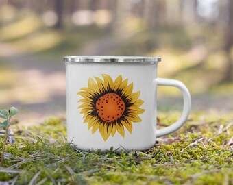 Sunflower Enamel Mug