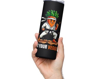 Zjedz warzywa Kubek ze stali nierdzewnej