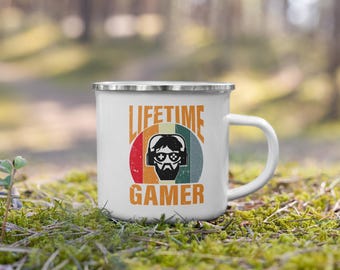 Lifetime Gamer Enamel Mug