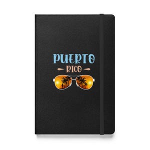 Puerto Rico & Sunglasses Hardcover bound notebook