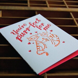 Purrfect - presse-lettres, carte de vœux pliée, simple