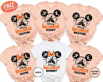 Custom Disney Halloween Shirt, Halloween Family Matching Shirt, Disney Group Shirt, Halloween Party Shirts, Disneyland Halloween Trip Shirt