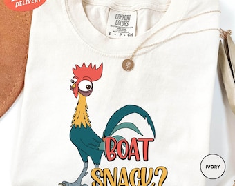 Comfort Colors Boat Snack Shirt, Hei Hei Shirt, Disney Snacks Shirt, Disney Moana Shirt, Moana Chicken Shirt, Disney Family Shirt, WDW Shirt