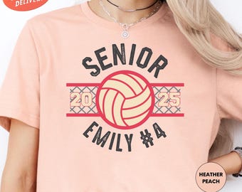 Custom Senior Volleyball Shirt, Senior Volleyball Mom Shirt, Volleyball Senior Night Shirt, Volleyball Shirt,Personalized Volleyball Shirt