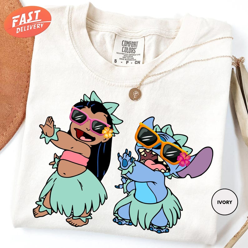 a white t - shirt with a picture of two cartoon characters on it