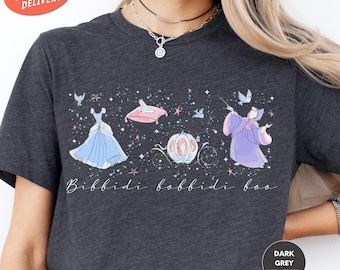Bibbidi Bobbidi Boo Shirt, Cinderella Watercolor Shirt, Magic Kingdom Disneyland Family, Cinderella Princess Shirt, Disney Princess Shirt
