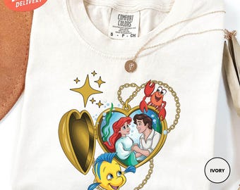 Comfort Colors Disney Ariel Princess Shirt, The Little Mermaid Shirt, Disney Girls Trip Shirt, Princess Ariel Shirt, Disney Family Shirt