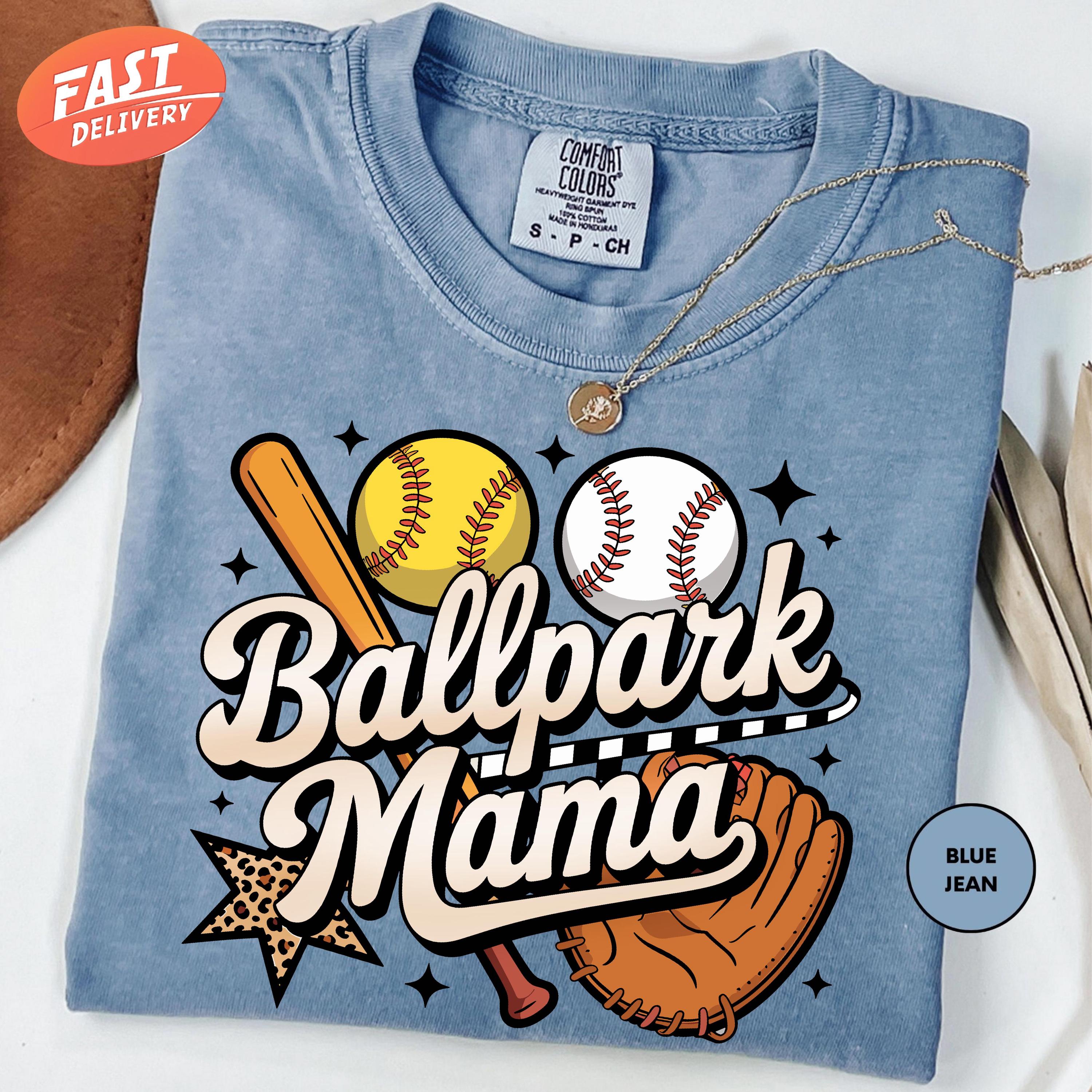 Comfort Colors Ballpark Mama Shirt, Baseball Mom Shirt, Softball Mom Shirt, Baseball Mom Gift, Game Day Shirt, Baseball Mama Shirt
