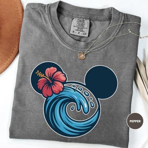 Chemise Moana Disney confort couleurs, chemise Walt Disney World, chemise voyage Disney, chemise Moana oreilles de Mickey Mouse, chemise fête d'anniversaire Moana image 2