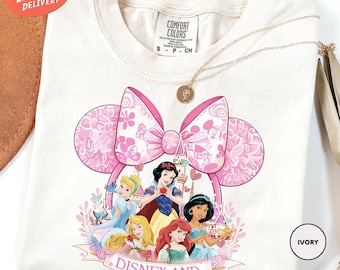 Comfort Colors Disney Princess Shirt, Disneylan Vacation Shirt, Watercolor Princess Shirt, Magic World Shirt, Disneyworld Girls Trip Shirt