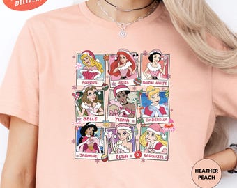 Disney Princess Shirt, Princess Christmas Shirt, Very Merry Christmas Shirt, Disneyland Trip Shirt, Magic World Shirt, Christmas Girls Gift