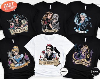 Disney Punk Princess Shirt, Girls Trip Rocker Princess Shirt, Tattoo Disney Princess Shirt, Disney Girls Trip Shirt, Villains Princess Shirt
