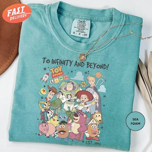 Comfort Colors To Infinity and Beyond Shirt, Toy Story Shirt, Toy Story Land Shirt , Disney Toy Story Characters Shirt, Toy Story Gift