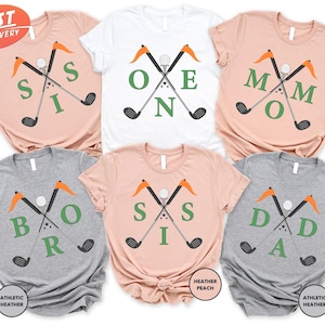 Family Golf Birthday Shirt, Birthday Matching Shirt, First Birthday Golf Shirt, Golf Theme Party, Golf Gift For Dad, Family Shirts
