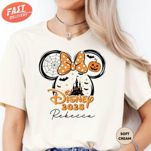Custom Disney Halloween 2025 Shirt, Halloween Family Matching Shirt, Disneyland Halloween Shirt, Disney Pumpkin Shirt, Minnie Halloween Tee