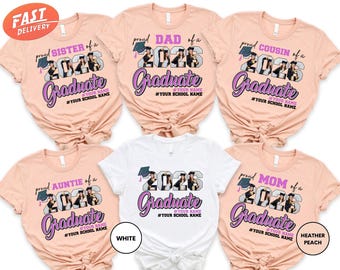 Custom Graduation Family Matching Shirt, Personalized Graduation Photo Shirt, Graduate 2026 Shirt, Proud Family Shirt, Custom Photo Shirt
