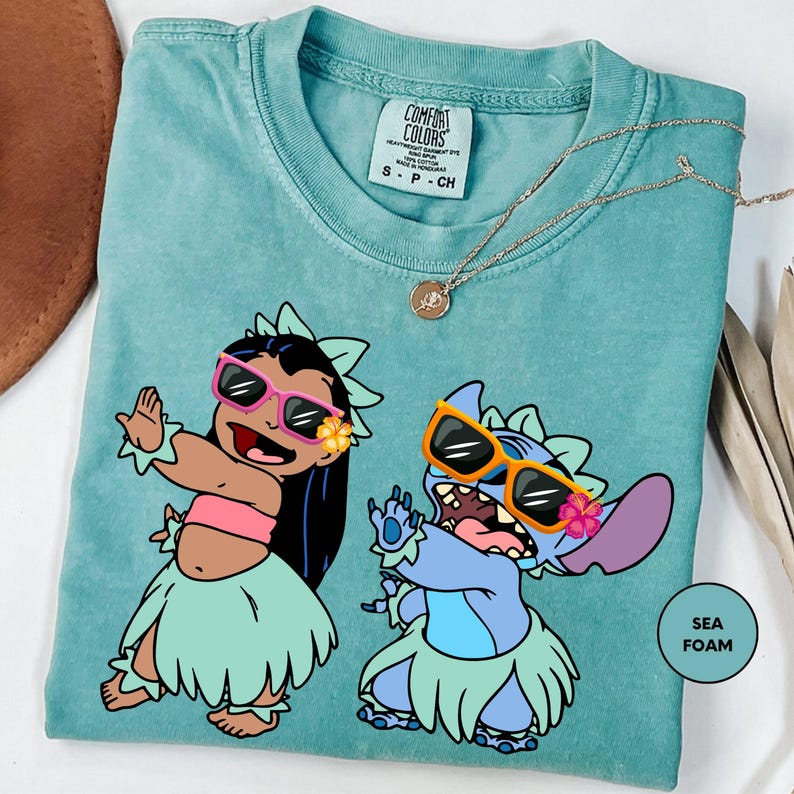 a t - shirt with a picture of two cartoon characters on it