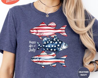 4th Of July Fishing Shirt, USA Bass Fishing Shirt, American Flag Shirt, USA Shirt, Patriotic Shirt, Fourth Of July Shirt, Memorial Day Shirt
