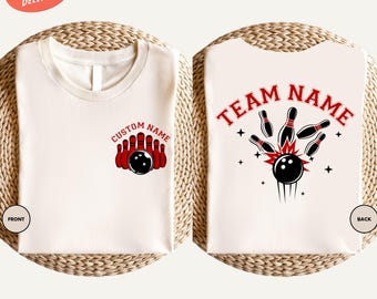 Custom Bowling Shirt, Bowling Team Shirt, Bowling Crew Shirt, Custom Name Shirt, Personalized Bowling Squad Shirt, Bowler Gift, Bowling Tee