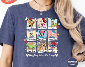 Happiest Grad On Earth Shirt, Disney Characters Shirt, Disney Graduation Shirt, Disneyworld Shirt, Disney Family Shirt, Disney Senior Shirt