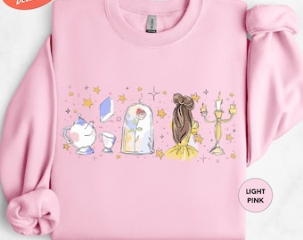 Disney Princess Belle Sweatshirt, Beauty And The Beast Sweatshirt, Watercolor Disney Crewneck, Magic Kingdom Sweater, Disneyworld Sweatshirt