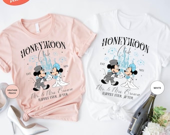 Disney Honeymoon Shirt, Disney Couple Shirt, Custom Honeymoon Shirt, Disneyland Matching Shirt, Mickey Minnie Shirt, Disney Wedding Shirt