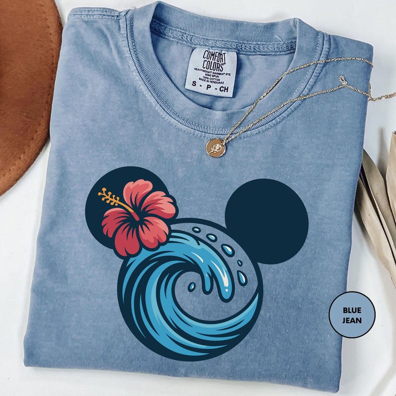 Chemise Moana Disney confort couleurs, chemise Walt Disney World, chemise voyage Disney, chemise Moana oreilles de Mickey Mouse, chemise fête d'anniversaire Moana image 3