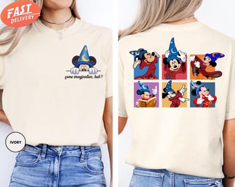 Comfort Colors Mickey Imagination Shirt, Disney Fantasia Movie Shirt, Mickey Mouse Wizard Shirt, Disney Trip Shirt, Disney Sorcerer Shirt