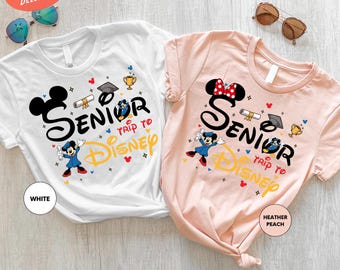 Disney Senior Matching Shirt, Disney Graduation Shirt, Class Of 2026 Shirt, Mickey Minnie Senior Shirt, Disneyland Graduation Trip Shirt