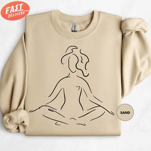 Sudadera de yoga, Sudadera Namaste, Sudadera de cuello redondo para mujer, Regalo para profesora de yoga, Sudadera con buenas vibras, Sudadera con capucha de yoga, Regalos de yoga, Camiseta para amantes del yoga