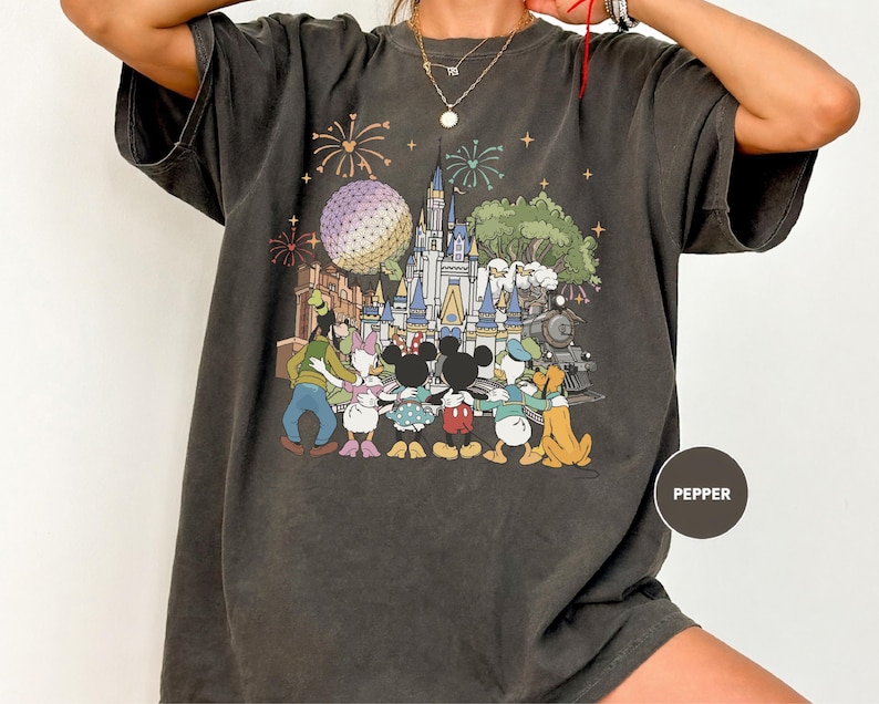Retro Mickey Disneyworld Comfort Colors Shirt, Walt Disneyworld Shirt, Mickey And Friends Shirts, Disney 2026 Trip, Disneyworld Matching Tee image 1