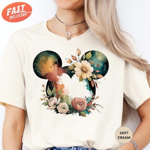 Flower Mickey Head Shirt, Disney Epcot Flower And Garden Festival Shirt, Floral Disney Shirt, Disneyland Trip Shirt, Floral Mickey Mouse Tee