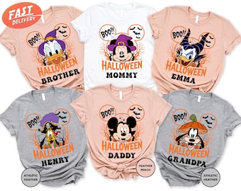 Custom Disney Halloween Family Shirt, Halloween Matching Shirt, Disney Group Shirt, Family Halloween Shirt, Disney Boo Shirt, Halloween Gift