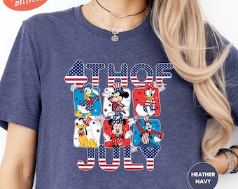 Camiseta Disney del 4 de Julio, Camiseta Mickey y sus amigos del 4 de Julio, Camiseta Disney USA, Camiseta patriótica, Camiseta familiar Disney, Camiseta familiar del 4 de Julio