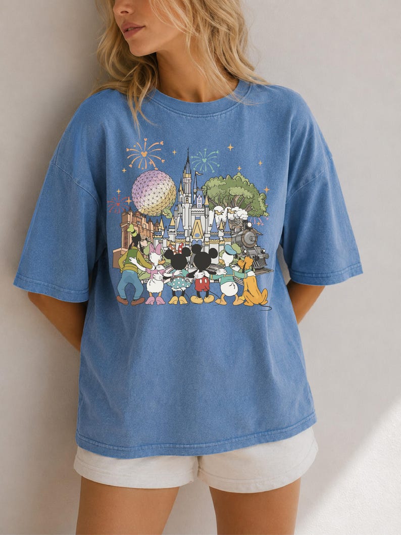 Retro Mickey Disneyworld Comfort Colors Shirt, Walt Disneyworld Shirt, Mickey And Friends Shirts, Disney 2026 Trip, Disneyworld Matching Tee image 2