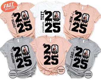 Custom Family Graduation Shirt, Custom Photo Shirt, Custom Senior Shirt, Proud Of Family Shirt, Graduate Photo Shirt, Matching Graduation
