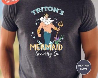 Triton's Mermaid Shirt, Disney Dad Shirt, Princess Security Shirt, Disney Trip Shirt, Disneyland Family Vacation Tee, Disney Shirt For Mens