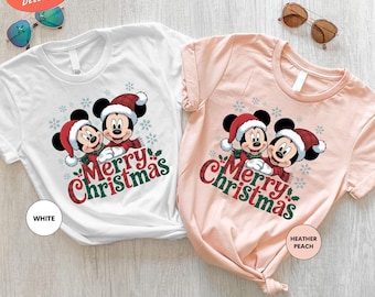 Disney Merry Christmas Shirt, Family Matching Christmas Shirt, Mickey Minnie Christmas Shirt, Christmas Vacation Shirt, Couple Holiday Shirt