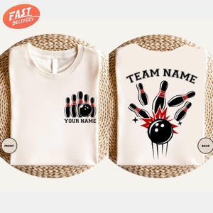 Personalized Bowling Shirt, Bowling Team Shirt, Custom Bowling Crew Shirt, Bowling Lover Shirt, Bowling Squad Matching Shirt, Bowling Gift
