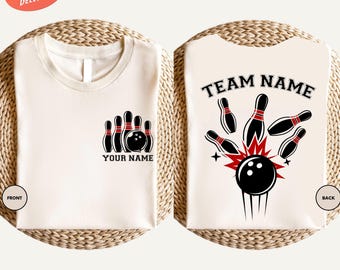 Personalized Bowling Shirt, Bowling Team Shirt, Custom Bowling Crew Shirt, Bowling Lover Shirt, Bowling Squad Matching Shirt, Bowling Gift