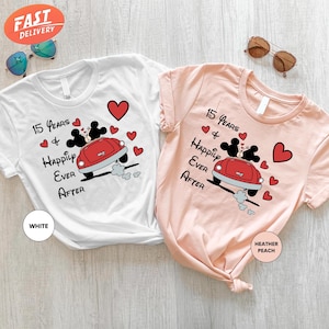 Mickey Minnie Couple Matching Shirt, Happily Ever After Shirt, Disney Anniversary Shirt, Disney Wedding Shirt, Disney Couple Matching Tee