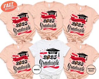 Custom Graduation Shirt, Personalized Senior Shirt, Class Of 2026 Shirt, Proud Of Family Shirt, Matching Graduate Shirt, Custom Photo Shirt