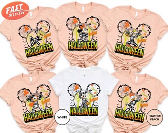 Camiseta de esqueleto de Mickey y sus amigos, camiseta de Halloween de Disney, camiseta familiar de Halloween, camiseta grupal de Halloween, camiseta personalizada de Halloween de Disneyland