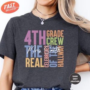 4th Grade Crew Shirt, Custom 4th Grade Teacher Shirt, Personalized Teacher Shirt, Fourth Grade Shirt, Back To School Shirt, Teacher Gift