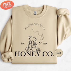 Hundred Acre Woods Honey Co Sweatshirt, Disney Winnie The Pooh Sweater, Pooh Bear Crewneck, Disneyworld Shirt, Disney Family Sweatshirt